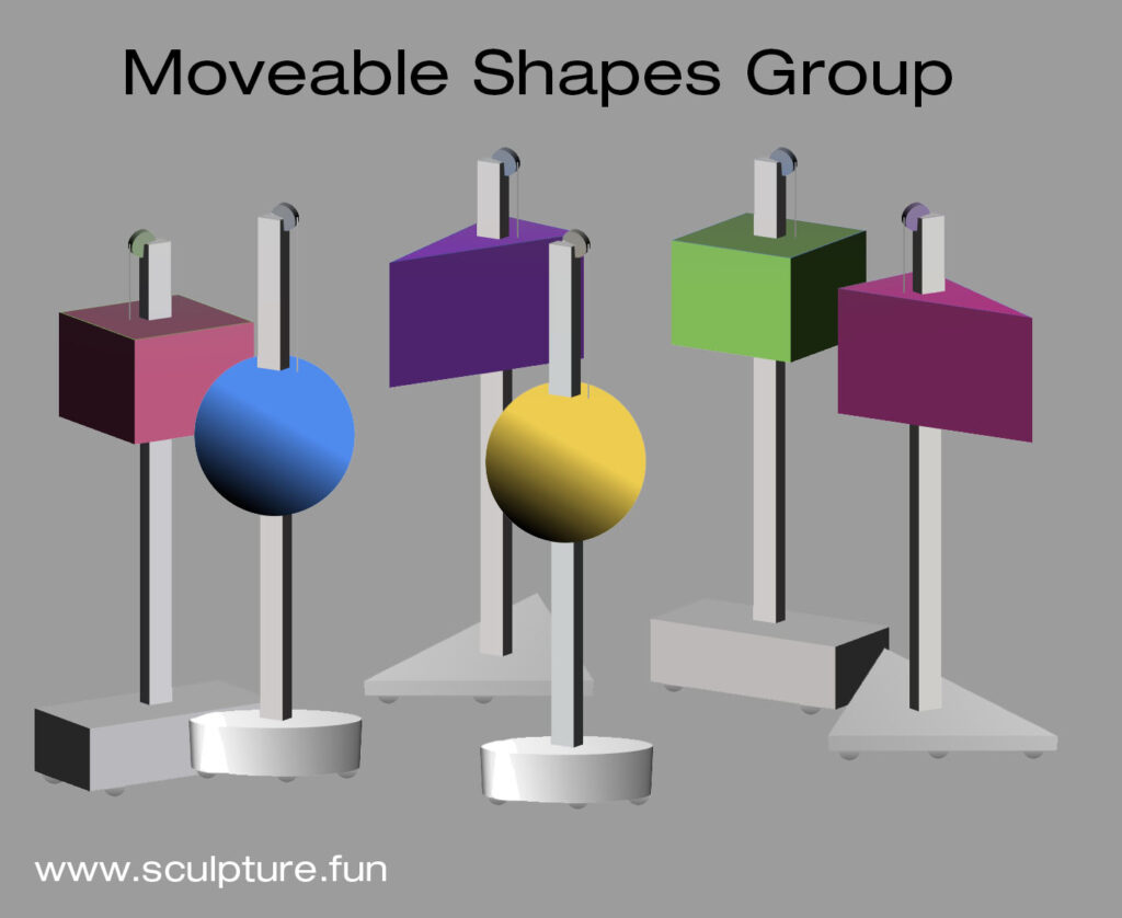 movable shapes on stands